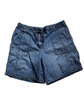 Vintage Talbots Womens Shorts Size 8 Drawstring Waist Button Pockets u Vintage